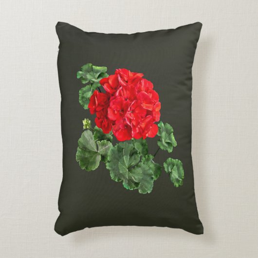 明るい赤ゼラニウム アクセントクッション (正面(垂直))