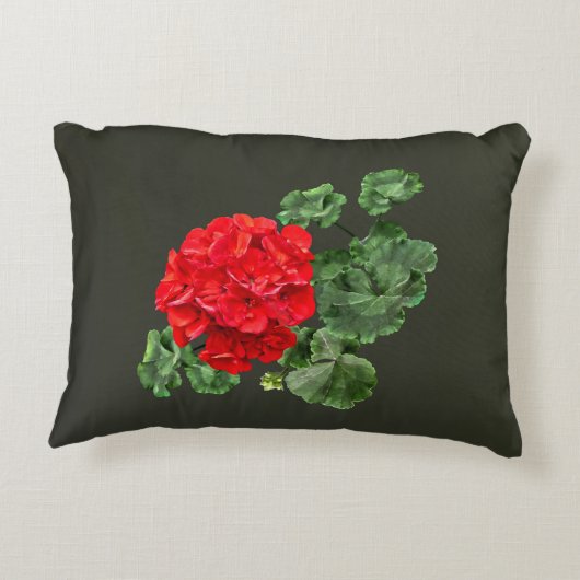 明るい赤ゼラニウム アクセントクッション (裏面)