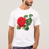 明るい赤ゼラニウム Tシャツ (正面)