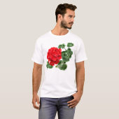 明るい赤ゼラニウム Tシャツ (正面フル)