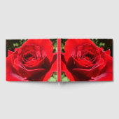 明るい赤バラ花美しいフローラ ゲストブック (全面)