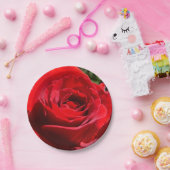 明るい赤バラ花美しいフローラ ペーパープレート (パーティー)