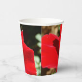 明るい赤バラ花美しいフローラ 紙コップ (右)