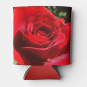 明るい赤バラ花美しいフローラ 缶クーラー (正面)