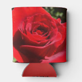 明るい赤バラ花美しいフローラ 缶クーラー (裏面)