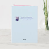 明るい赤ポピー水カラー誕生日カード カード (裏面)