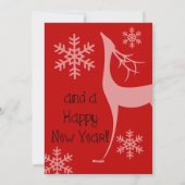 明るい赤メリークリスマスフォトホリデーカード シーズンカード (裏面)