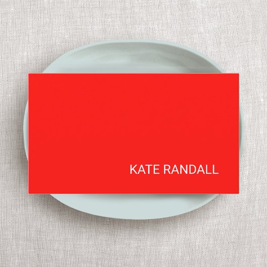 明るい赤モダンプロフェッショナルネットワーク 名刺