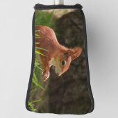 明るい赤リス ゴルフヘッドカバー (回転90)