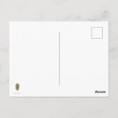 明るい赤紫色お気に入りのハミングバード ポストカード (裏面)