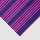 明るい赤紫色とネイビーブルーの5つのストライプパターン 薄葉紙 (詳細)