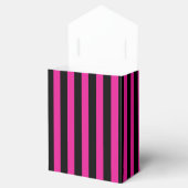 明るい赤紫色とブラックキャンディストライプー フェイバーボックス (オープン)