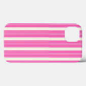 明るい赤紫色とベージュの5つのストライプパターン Case-Mate iPhoneケース (裏面 (横))