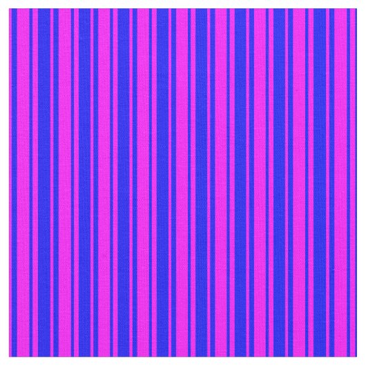 明るい赤紫色と青の色のパタストライプのーン ファブリック (クローズアップ)