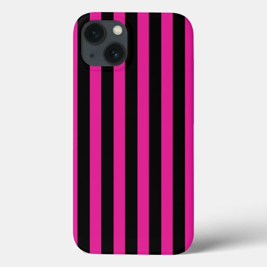 明るい赤紫色と黒ストライプキャンディCase-Mate iPhone c Case-Mate iPhoneケース (裏面)