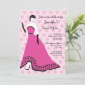 明るい赤紫色のクラシックなSenorita 招待状 (スタンド正面)