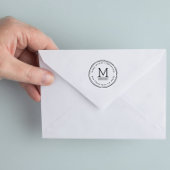 明るい赤紫色の手書き円 |カスタム差出人住所 セルフインキングスタンプ