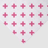 明るい赤紫色の白いステッチ 薄葉紙 (詳細)