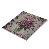 明るい赤紫色の花 タイル (側面)