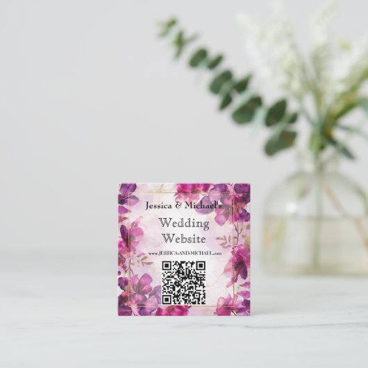 明るい赤紫色の魅力化:水彩 エンクロージャーカード (スタンド正面)