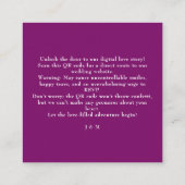 明るい赤紫色の魅力化：水彩 エンクロージャーカード (裏面)