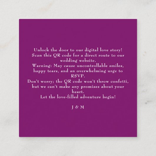 明るい赤紫色の魅力化:水彩 エンクロージャーカード (裏面)