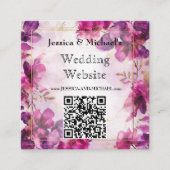 明るい赤紫色の魅力化：水彩 エンクロージャーカード (正面)