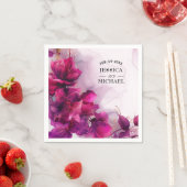 明るい赤紫色の魅力化：水彩 スタンダードカクテルナプキン (インサイチュ)