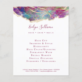 明るい赤紫色アクアマリンオパールデザインフライヤー チラシ