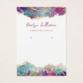 明るい赤紫色アクアマリンopalジュエリー表示カード