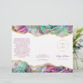 明るい赤紫色アクアマリンopalデザインパンフレット (スタンド正面)