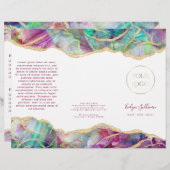 明るい赤紫色アクアマリンopalデザインパンフレット (正面/裏面)