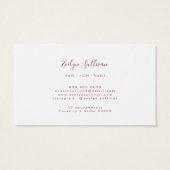 明るい赤紫色アクアマリンopalデザインロイヤリティカード (裏面)