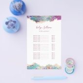 明るい赤紫色アクアマリンopalデザイン価格表 チラシ (シングル)