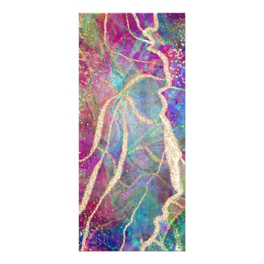 明るい赤紫色アクアマリンopalデザイン価格表 ラックカード (裏面)