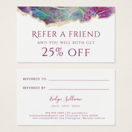 明るい赤紫色アクアマリンopalデザイン紹介カード