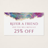 明るい赤紫色アクアマリンopalデザイン紹介カード (正面)