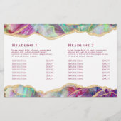 明るい赤紫色アクアマリンopalデザイン2折パンフレット (裏面)