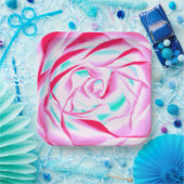 明るい赤紫色アクア紙プレート ペーパープレート (パーティー)