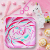 明るい赤紫色アクア紙プレート ペーパープレート (パーティー)