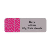 明るい赤紫色アールデコ行 ラベル (正面)