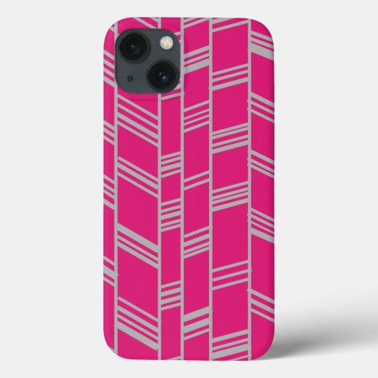 明るい赤紫色アールデコ行 Case-Mate iPhoneケース (裏面)