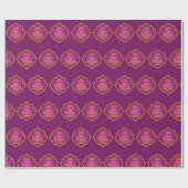 明るい赤紫色イスラームパーソナライズされたイードムバラク ラッピングペーパー (フラット)