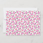 明るい赤紫色ウォーターフローラガーデンパーソナライズされた ノートカード (裏面)