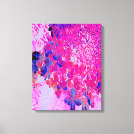 明るい赤紫色エレガントとダークブルーライムライトアジサイ キャンバスプリント