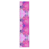 明るい赤紫色エレガントとダークブルーライムライトアジサイ ショートテーブルランナー (正面)