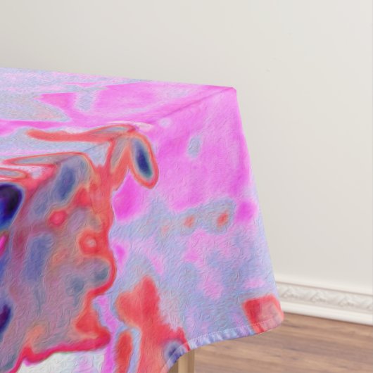 明るい赤紫色エレガントとダークブルーライムライトアジサイ テーブルクロス (インサイチュ)