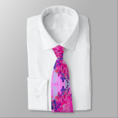 明るい赤紫色エレガントとダークブルーライムライトアジサイ ネクタイ (タイ)