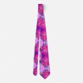 明るい赤紫色エレガントとダークブルーライムライトアジサイ ネクタイ (裏面)