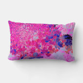 明るい赤紫色エレガントとダークブルーライムライトアジサイ ランバークッション (裏面)